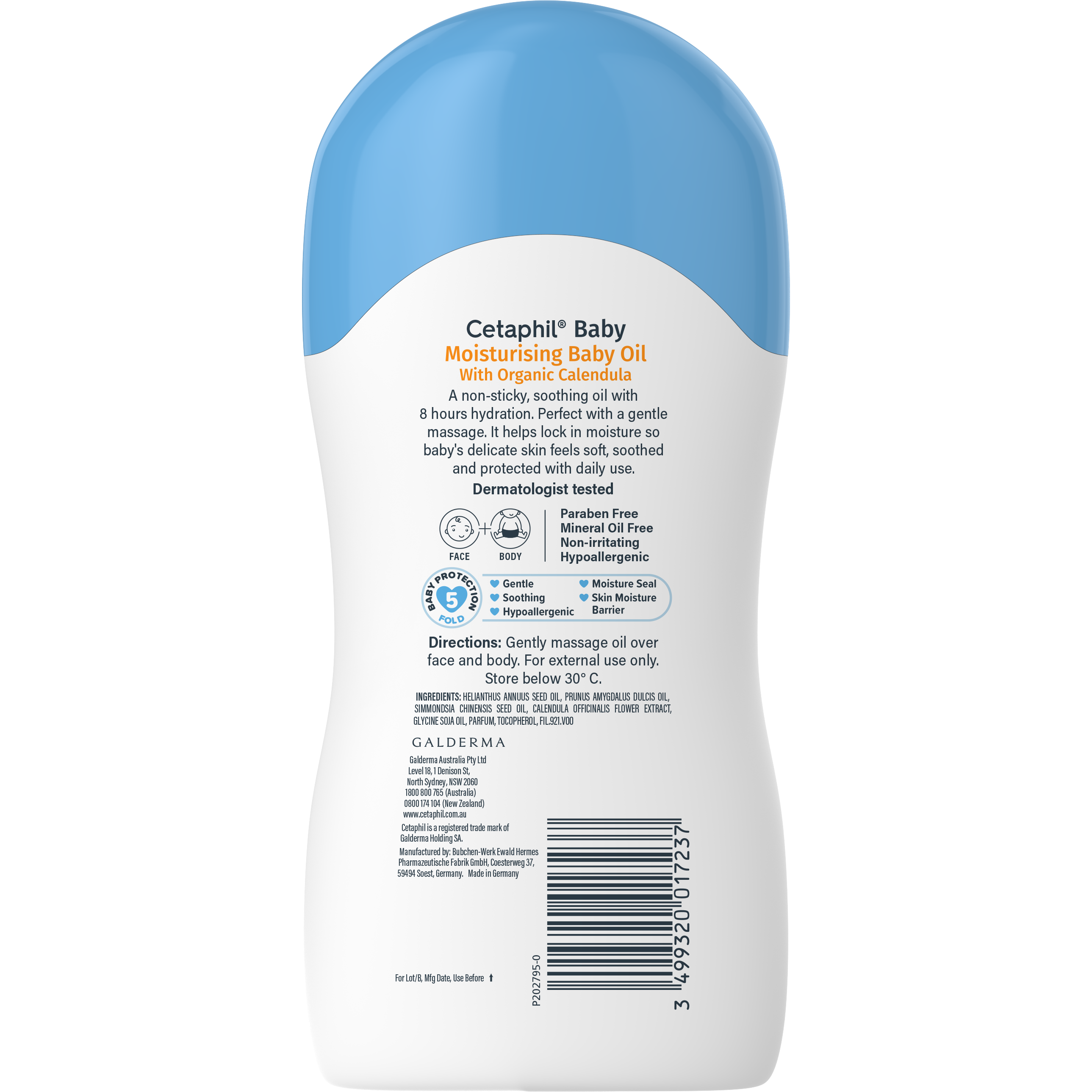 Moisturising Baby Oil With Organic Calendula